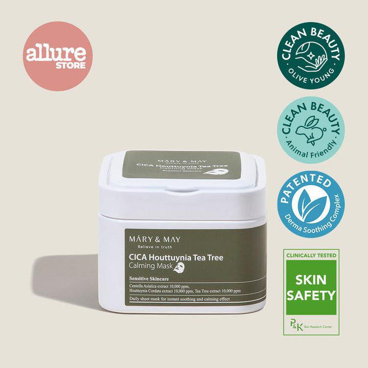 [Mary&May] Cica Houttuynia cordata Tea Tree Calming Mask Pack - 30 sheets
