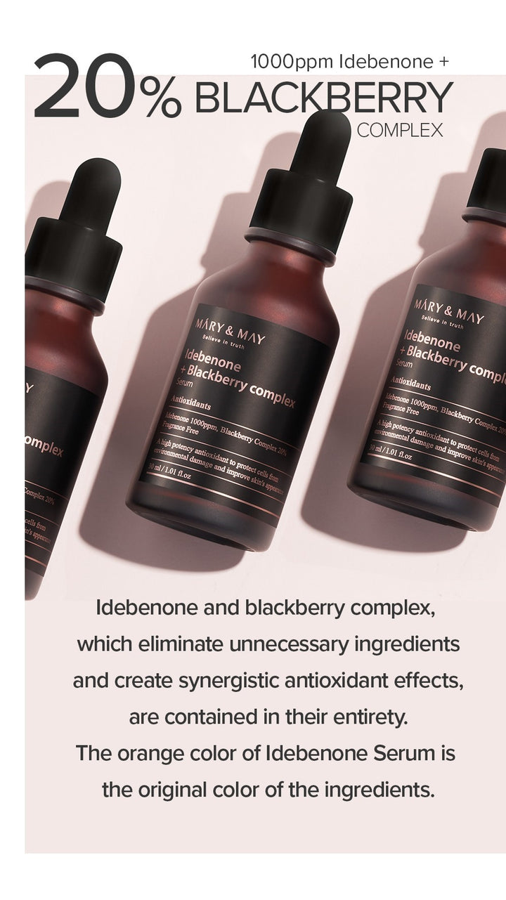 [Mary&May] Idebenone + Blackberry Complex Serum - 30ml
