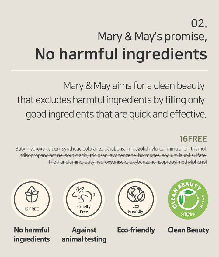 [Mary&May] Cica Houttuynia cordata Tea Tree Calming Mask Pack - 30 sheets