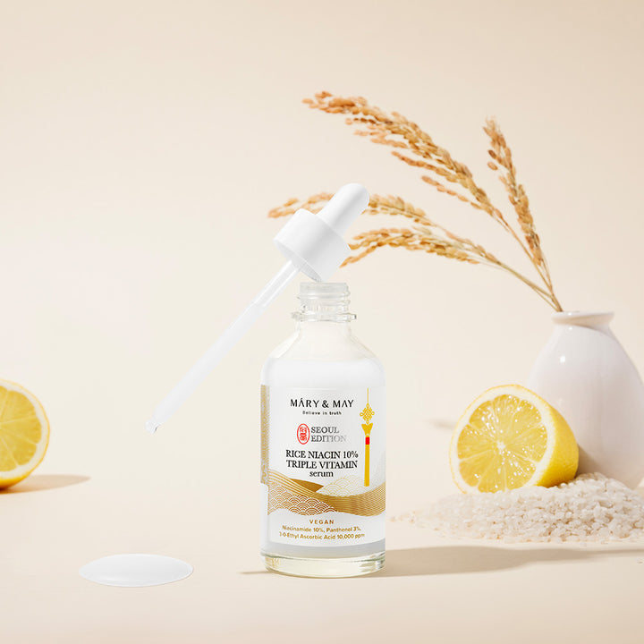 [Mary&May] Rice niacinamide 10% Triple Vitamin Serum 80ml