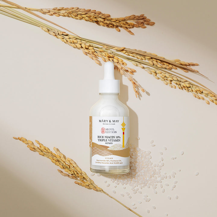 [Mary&May] Rice niacinamide 10% Triple Vitamin Serum 80ml