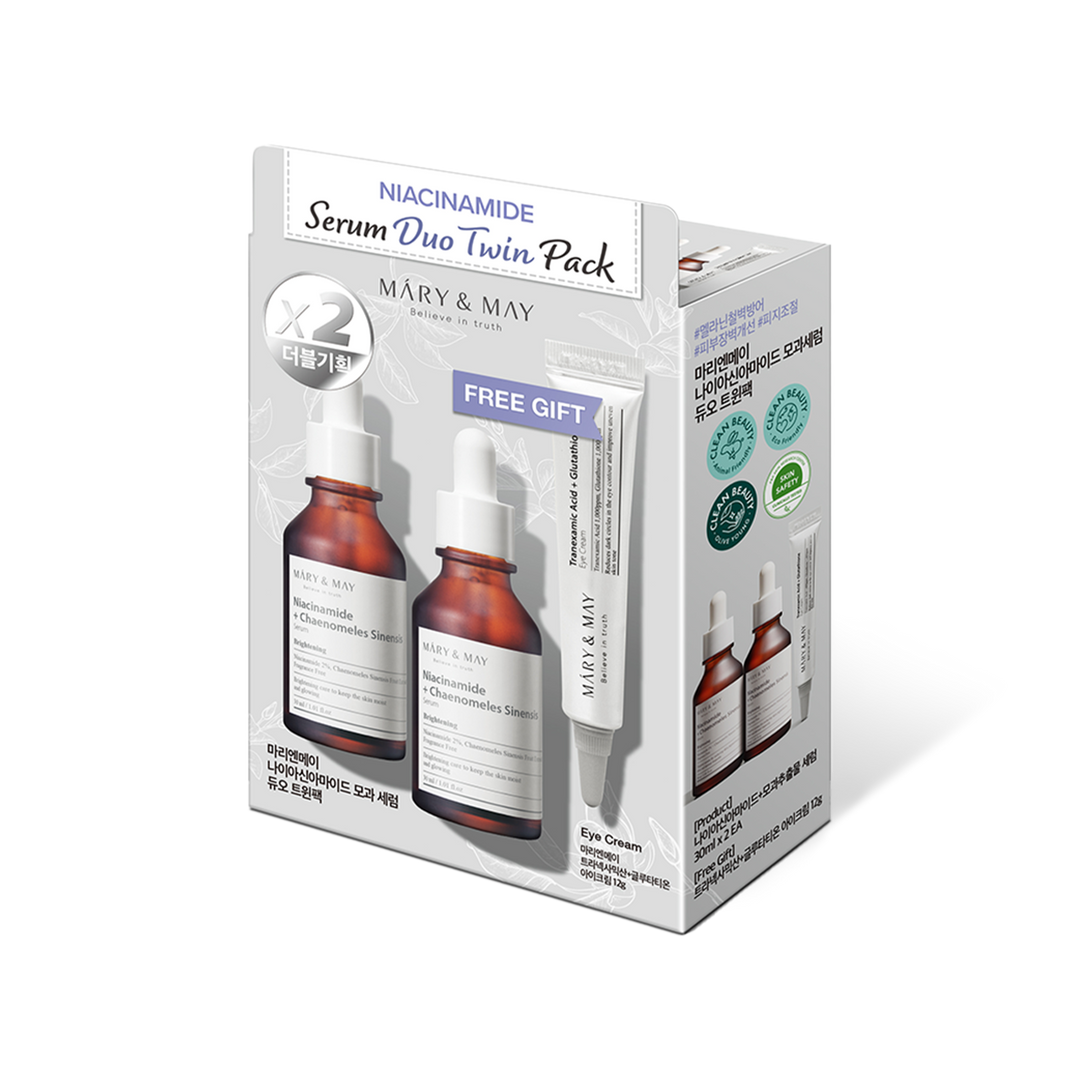 [Mary&May] Niacinamide Serum Duo Twin Pack (30ml x2+Eye cream12g)