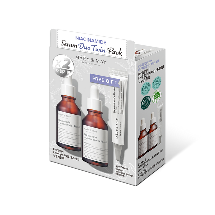 [Mary&May] Niacinamide Serum Duo Twin Pack (30ml x2+Eye cream12g)