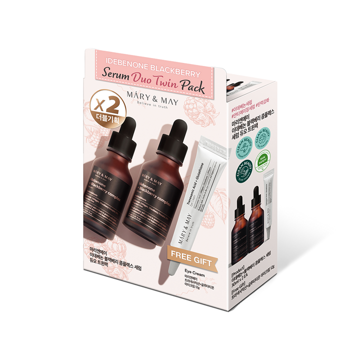 [Mary&May] Idebenone Blackberry Serum Duo Twin Pack (30ml x2+Eye cream12g)